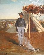 Winslow Homer, Albert Post, oil on wood panel painting by Winslow Homer